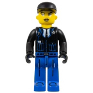 Lego policista, černá (4j017)