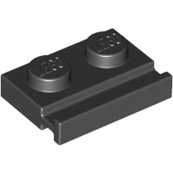 Lego destička 1x2 s drážkou, černá (4107761)